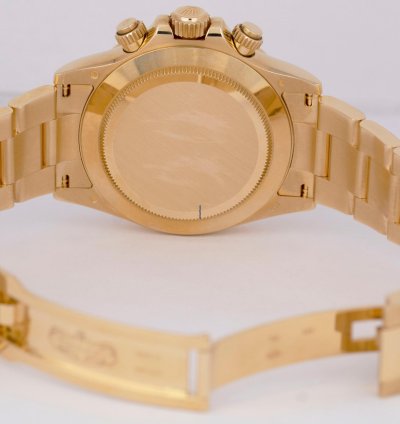 Rolex Daytona Cosmograph New Buckle Gold Papers 40mm White Watch 116528 Box