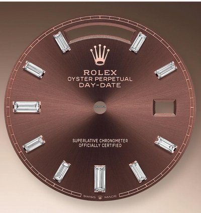 Rolex Day-date 40 Everose Gold Day-date 40-diamond Bezel-chocolate Baguette Dial-president 228345rbr