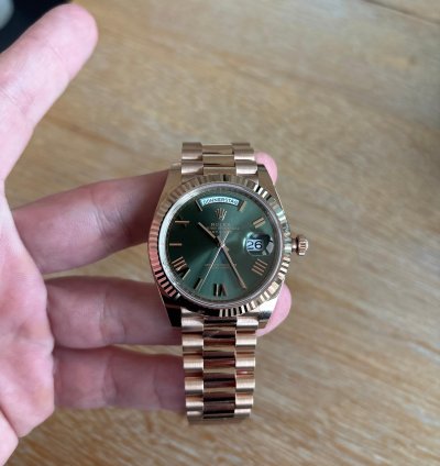 Rolex Day-date 40 Everose Gold Green Olive Dial 228235