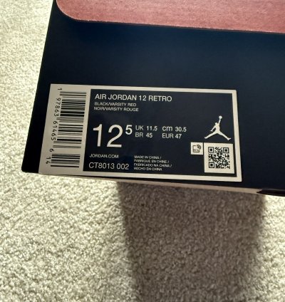 Air Jordan Retro 12 - Flu Game Size 12 5