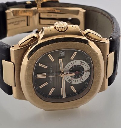 Patek Philippe Nautilus 5980r 18k Rose 40 5mm 2013 Date Chronograph