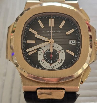 Patek Philippe Nautilus 5980r 18k Rose 40 5mm 2013 Date Chronograph