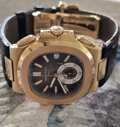 Patek Philippe Nautilus 5980r 18k Rose 40 5mm 2013 Date Chronograph