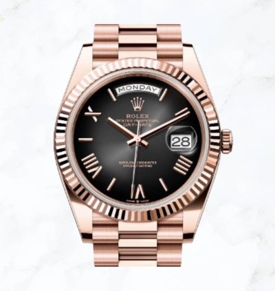Rolex Day-date 40 Everose Gold Slate Grey Ombre Dial 228235 new Unworn