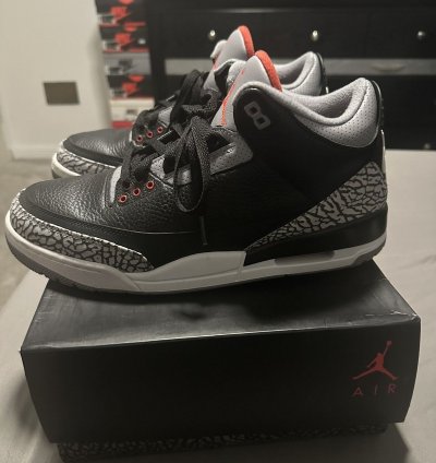 Air Jordan Retro 3 Og Black Cement 2018 Last Price Drop