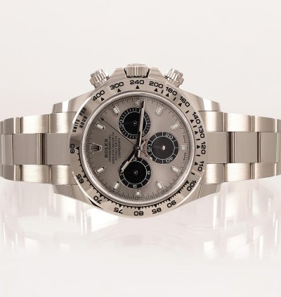Rolex Daytona Cosmograph White Gold Silver Gray Dial Full Set 2021