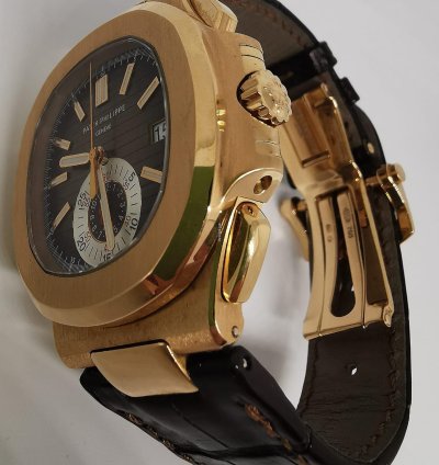 Patek Philippe Nautilus 5980r Brown Dial Rose Gold Never Polished