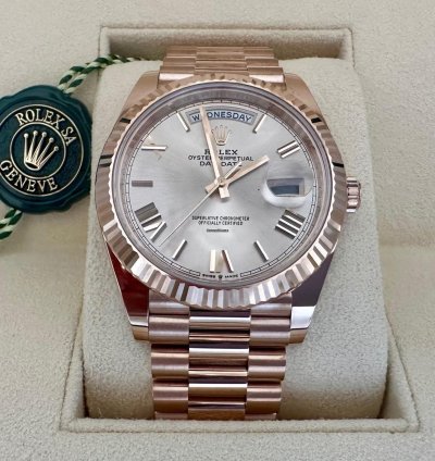 Rolex Day-date 40 Everose Sundust 2022 Ungetr Orig Papiere Sofort Verf Gbar