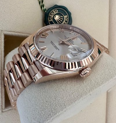 Rolex Day-date 40 Everose Sundust 2022 Ungetr Orig Papiere Sofort Verf Gbar