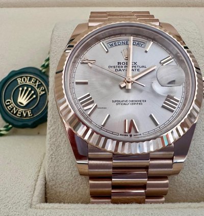 Rolex Day-date 40 Everose Sundust 2022 Ungetr Orig Papiere Sofort Verf Gbar