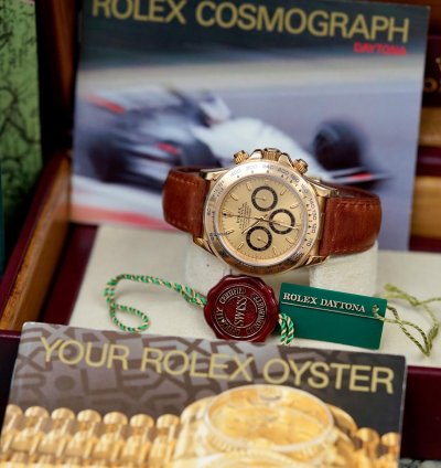 Rolex Daytona Cosmograph Zenith 18k Gold Leather Nosfullset 1999 Lc100 Ref 16518