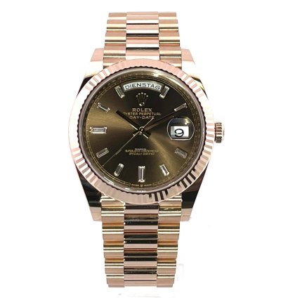 Rolex Day-date 40 Everose-gold Ref 228235 Choco Diamant