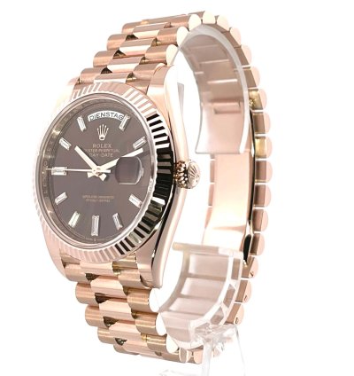 Rolex Day-date 40 Everose-gold Ref 228235 Choco Diamant