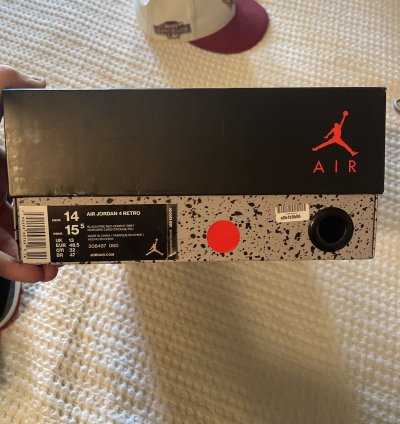 Air Jordan Retro 4 Bred Size 14