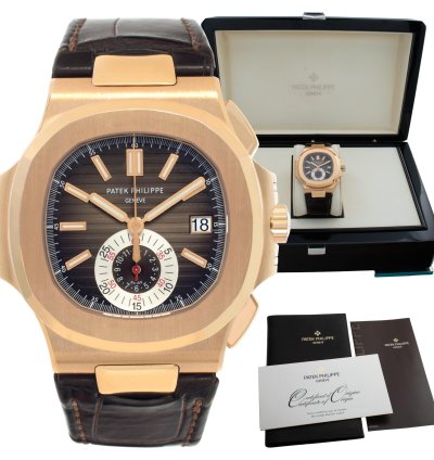 Patek Philippe Nautilus 5980r-001 18k Rose Gold 39mm Watch 5980r-001