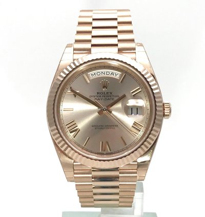 Rolex Day-date 40 Everose-gold Sundust