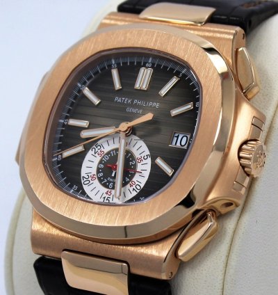 Patek Philippe Nautilus 5980r-001 40mm 18k Rose Gold Watch Box Papers Mint