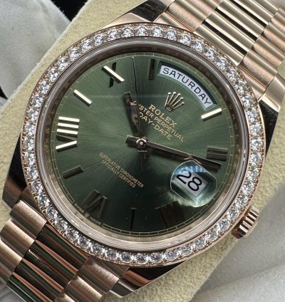 Rolex Day-date 40 Factory Diamond Bezel