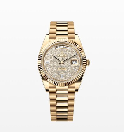 Rolex Day-date 40 Factory Paved Diamond Dial Unworn