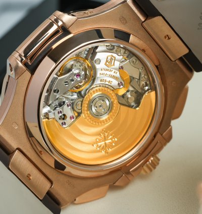 Patek Philippe Nautilus 5980r-001 Brown Chrono Rose Gold Complete Set