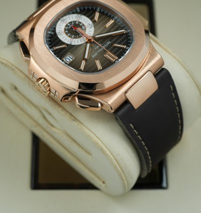 Patek Philippe Nautilus 5980r-001 Brown Chrono Rose Gold Complete Set