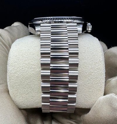 Rolex Day-date 40 Factory Paved Diamond Sapphire Dial Unworn
