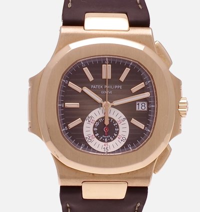Patek Philippe Nautilus 5980r-001 Chronograph Date Rose Gold