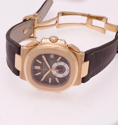 Patek Philippe Nautilus 5980r-001 Chronograph Date Rose Gold