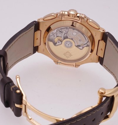 Patek Philippe Nautilus 5980r-001 Chronograph Date Rose Gold