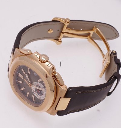 Patek Philippe Nautilus 5980r-001 Chronograph Date Rose Gold