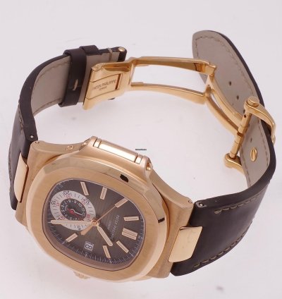 Patek Philippe Nautilus 5980r-001 Chronograph Date Rose Gold