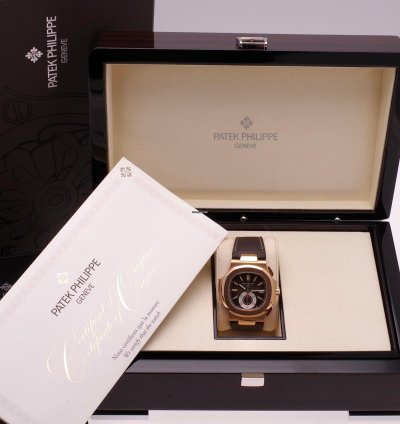 Patek Philippe Nautilus 5980r-001 Chronograph Date Rose Gold