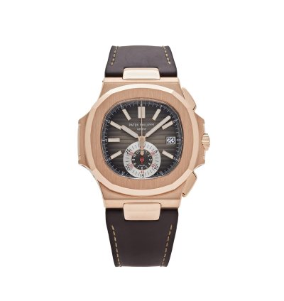 Patek Philippe Nautilus 5980r-001 Chronograph Date Rose Gold Brown Dial 2017