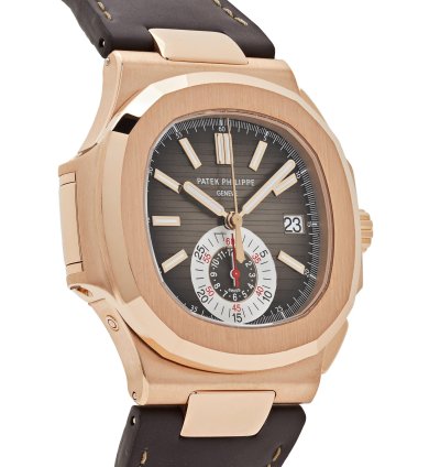 Patek Philippe Nautilus 5980r-001 Chronograph Date Rose Gold Brown Dial 2017