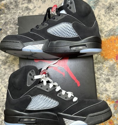 Air Jordan Retro 5 Metallic Black Reimagined Size 10