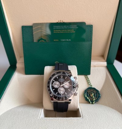 Rolex Daytona Dial Black Rolex Daytona White Gold