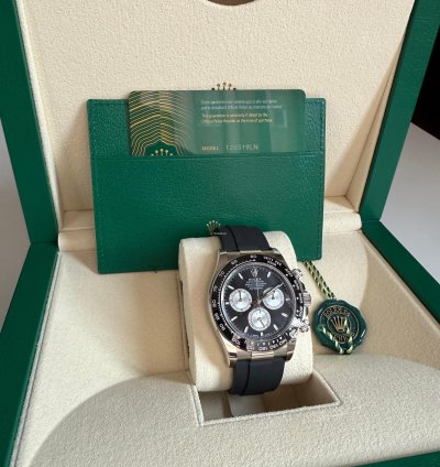 Rolex Daytona Dial Black Rolex Daytona White Gold