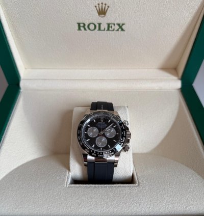Rolex Daytona Dial Black Rolex Daytona White Gold