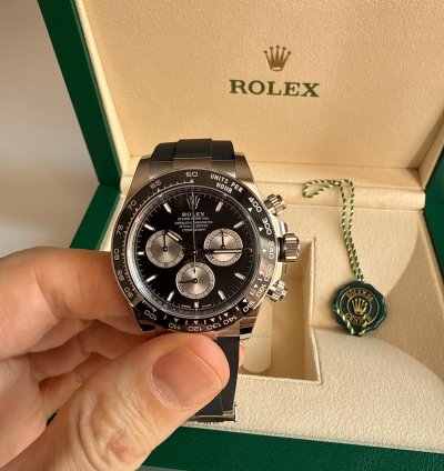 Rolex Daytona Dial Black Rolex Daytona White Gold