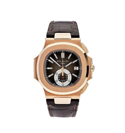 Patek Philippe Nautilus 5980r-001 Flyback Chronograph Date Rose Gold Black Brown Dial 2019