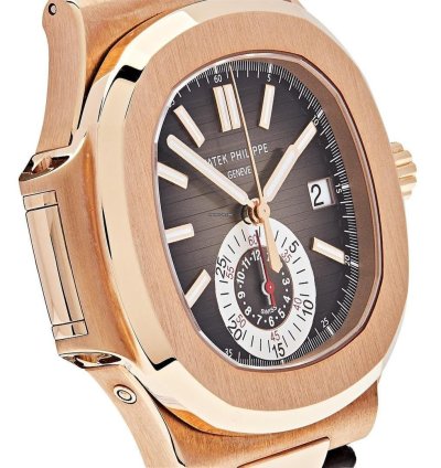 Patek Philippe Nautilus 5980r-001 Flyback Chronograph Date Rose Gold Black Brown Dial 2019