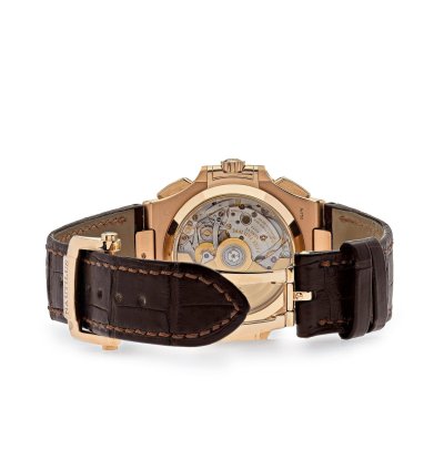 Patek Philippe Nautilus 5980r-001 Flyback Chronograph Date Rose Gold Black Brown Dial 2019