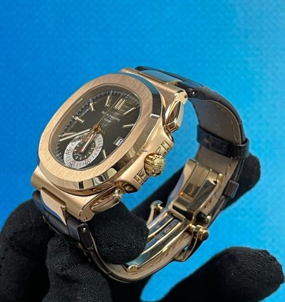 Patek Philippe Nautilus 5980r-001 Rose Gold Brown Nautilus