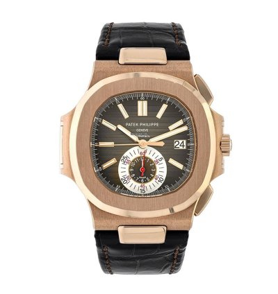 Patek Philippe Nautilus 5980r-001 Tiffany Stamp 18k Rose Gold Brown Index Dial 40 Mm
