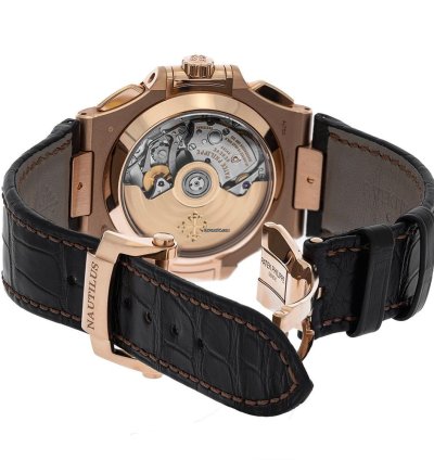 Patek Philippe Nautilus 5980r-001 Tiffany Stamp 18k Rose Gold Brown Index Dial 40 Mm
