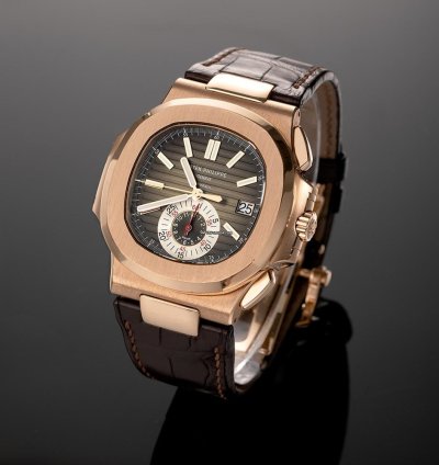 Patek Philippe Nautilus 5980r-001 Tiffany Stamp 18k Rose Gold Brown Index Dial 40 Mm