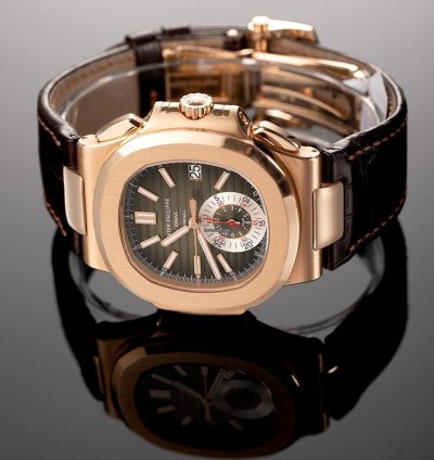 Patek Philippe Nautilus 5980r-001 Tiffany Stamp 18k Rose Gold Brown Index Dial 40 Mm