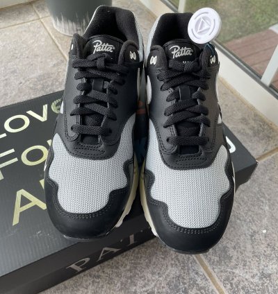 Air Max 1 Patta Waves Black Metallic Size 9 5