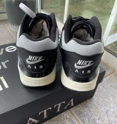 Air Max 1 Patta Waves Black Metallic Size 9 5