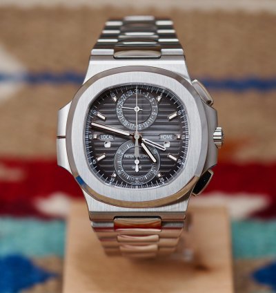 Patek Philippe Nautilus 5990 1a-001 Chronograph Travel Time Mint 2017